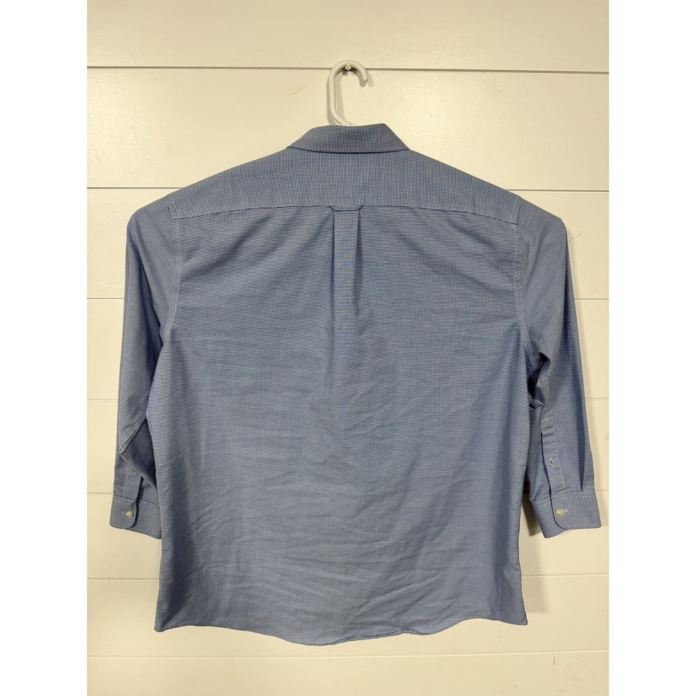 STAFFORD TRAVEL Wrinkle Free Oxford Fitted 18 34 - 35 Long Sleeve Button Down - Picture 7 of 7